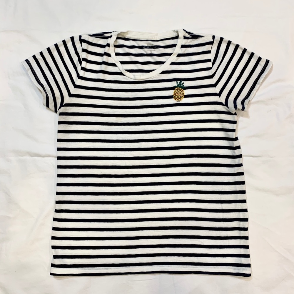 J.Crew Stripped Tee w/ Pineapple